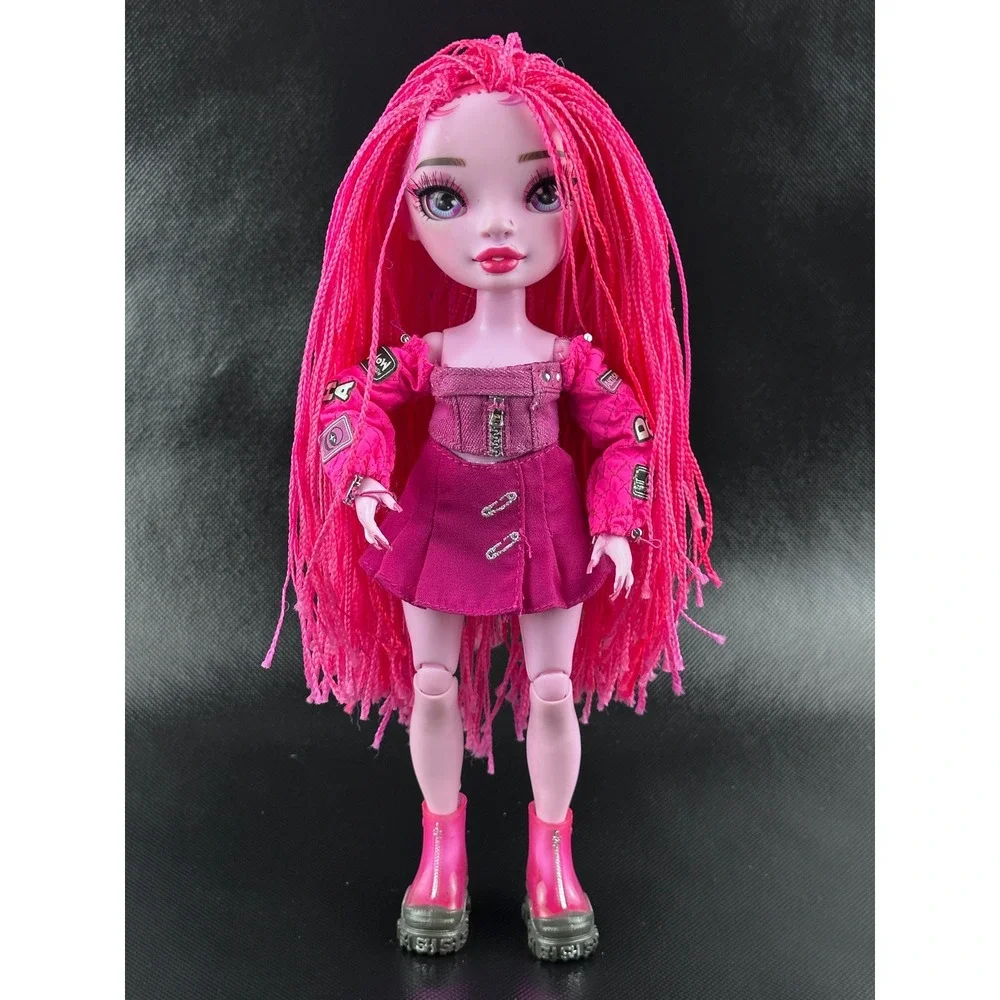 Rainbow High Shadow High Neon Shadow Pink Doll, Fashion Doll with Outfit & Boots